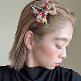 Ribbon Hair Clip Red Mix