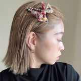 Ribbon Hair Clip Red Mix