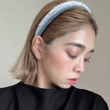 Slender Headband Velor Silver