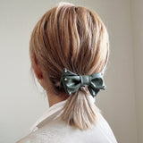 Green PU Leather Ribbon Pony