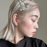 Metal Silver Heart Studs Hair Pin