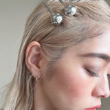 Metal Silver Ball Hair Pin