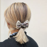 Grey Pink Pearl Ribbon Pony