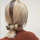 Brown Gold Studs Ribbon Pony