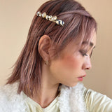 Straight Hair Clip White Gold