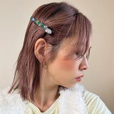 Straight Hair Clip Silver Mix