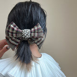 Mix Check Studs Scrunchie