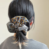 Patchwork Scrunchie Grey