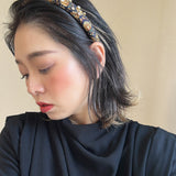 Slender Headband Navy Gold