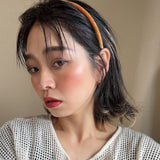 Tight Headband Mustard Velour No Studs