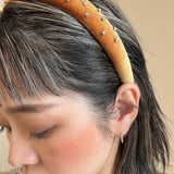 Slender Headband Velour Mustard