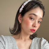 Gather Headband White Red Flower