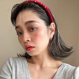 Slender Headband Velour Red