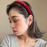 Slender Headband Velour Red