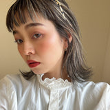 Narrow Headband Navy White Gold