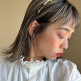 Narrow Headband Green Gold