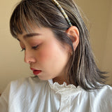 Narrow Headband Green Gold