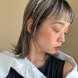 Narrow Headband Beige Silver