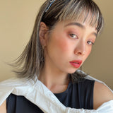 Narrow Headband Blue Silver