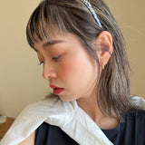 Narrow Headband Blue Silver