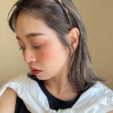 Narrow Headband Dark Black Gold