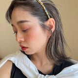 Narrow Headband Gold Sky Blue