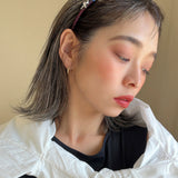 Narrow Headband Purple Silver