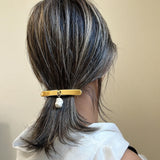 Gold Pearl Barrette