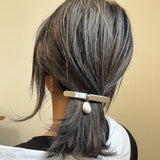 Silver Pearl Barrette