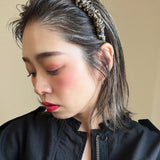 Gather Headband Gold Navy No Studs
