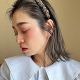 Gather Headband Brown Navy No Studs