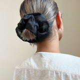 Double Lace Scrunchie Black Dot