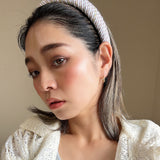 OG Headband White Pink Tweed No Studs