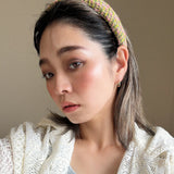 OG Headband Green Pink Tweed No Studs