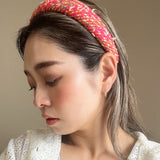 OG Headband Pink Tweed No Studs
