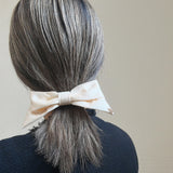Ribbon Barrette Elegant White