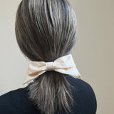 Ribbon Barrette Elegant White