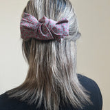 Ribbon Barrette Purple Wine