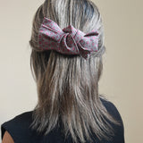 Ribbon Barrette Purple Wine