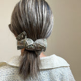 Ribbon Barrette Green Gold