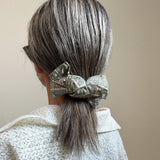 Ribbon Barrette Green Gold