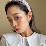 OG Headband Pink Black Tweed No Studs