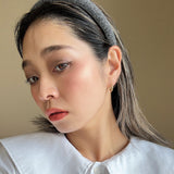 Slender Headband Silver Lame No Studs