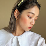 Slender Headband Black Gold Green Mix