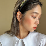 Slender Headband Black Gold Green Mix