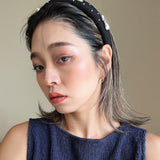 OG Headband Black Silver Mix Studs