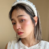 OG Headband White Stone Studs