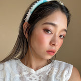 Slneder Headband Silver Center Studs