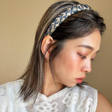 Slneder Headband Navy Horse No Studs