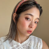 Slneder Headband Red Gold No Studs